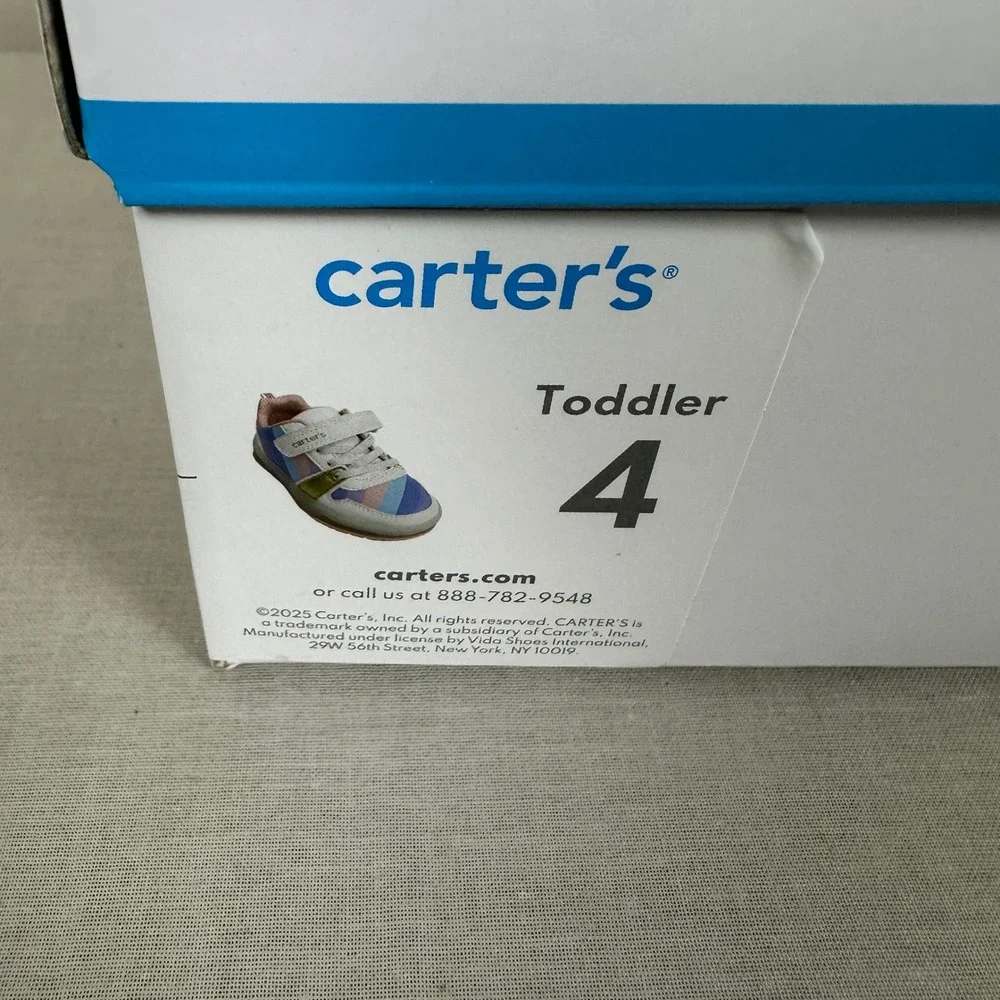 Carter's Toddler's 4 Hirano Light-Up Sneakers White Multi CF25G17B‎ NEW
